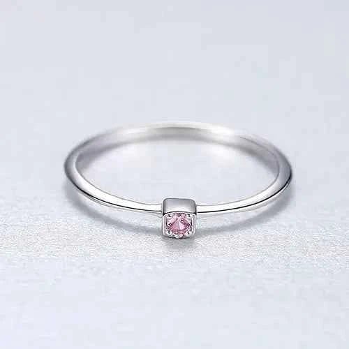 PAG & MAG - Bague en argent regardé 925 pour femme, émeraude créée, bague empilable, pierre précieuse verte, 193.as de plMi925 - Harmonie