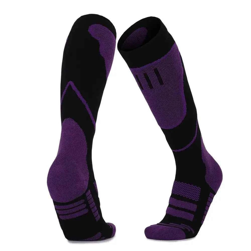 YANBIGUO 2 paires de chaussettes de Ski en laine, chaussettes chaudes thermiques jusqu'aux genoux pour temps froid pour le snowboard, la neige, l'hiver, la chasse - Harmonie