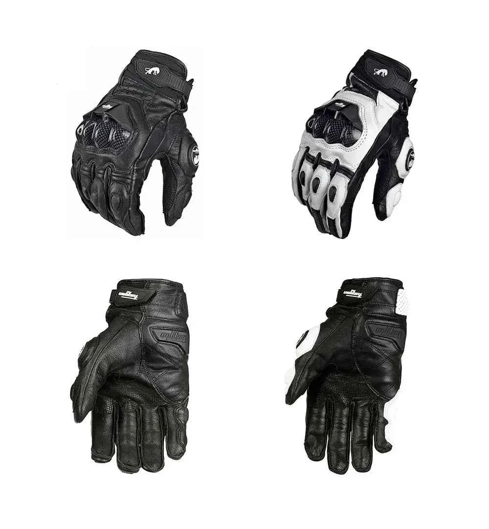 Gants de moto en cuir véritable pour hommes, équipement de protection, moto de course, haute qualité, Luva - Harmonie