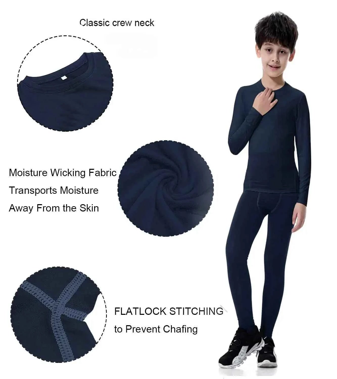 Combinaison de sport d'hiver pour enfants, sous - vêtements thermiques à séchage rapide, vêtements de Compression pour garçons et filles, pour basket - ball et Football - Harmonie