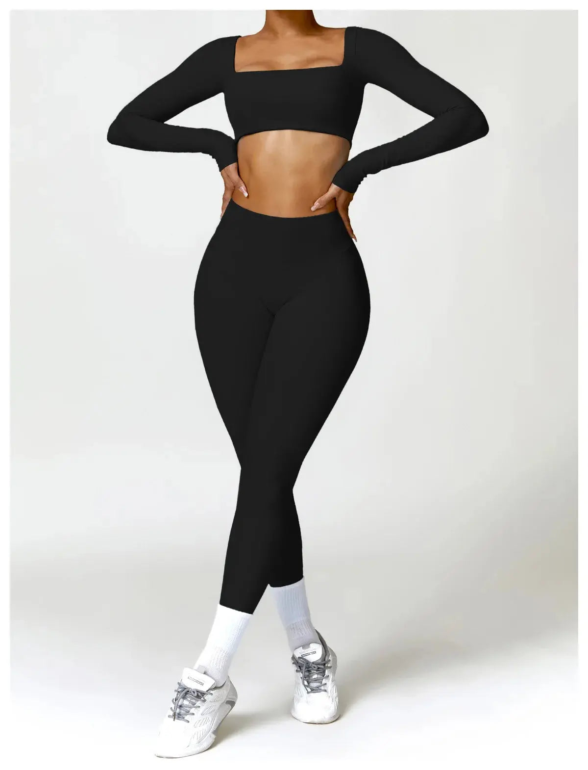 Ensemble 2piece pour femme fitness legging manche longue/soutient gorge Harmonie