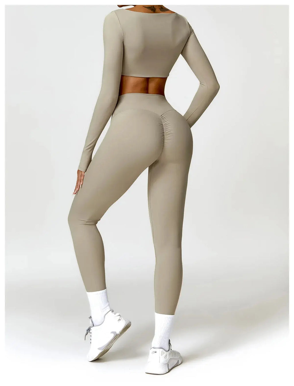 Ensemble 2piece pour femme fitness legging manche longue/soutient gorge Harmonie