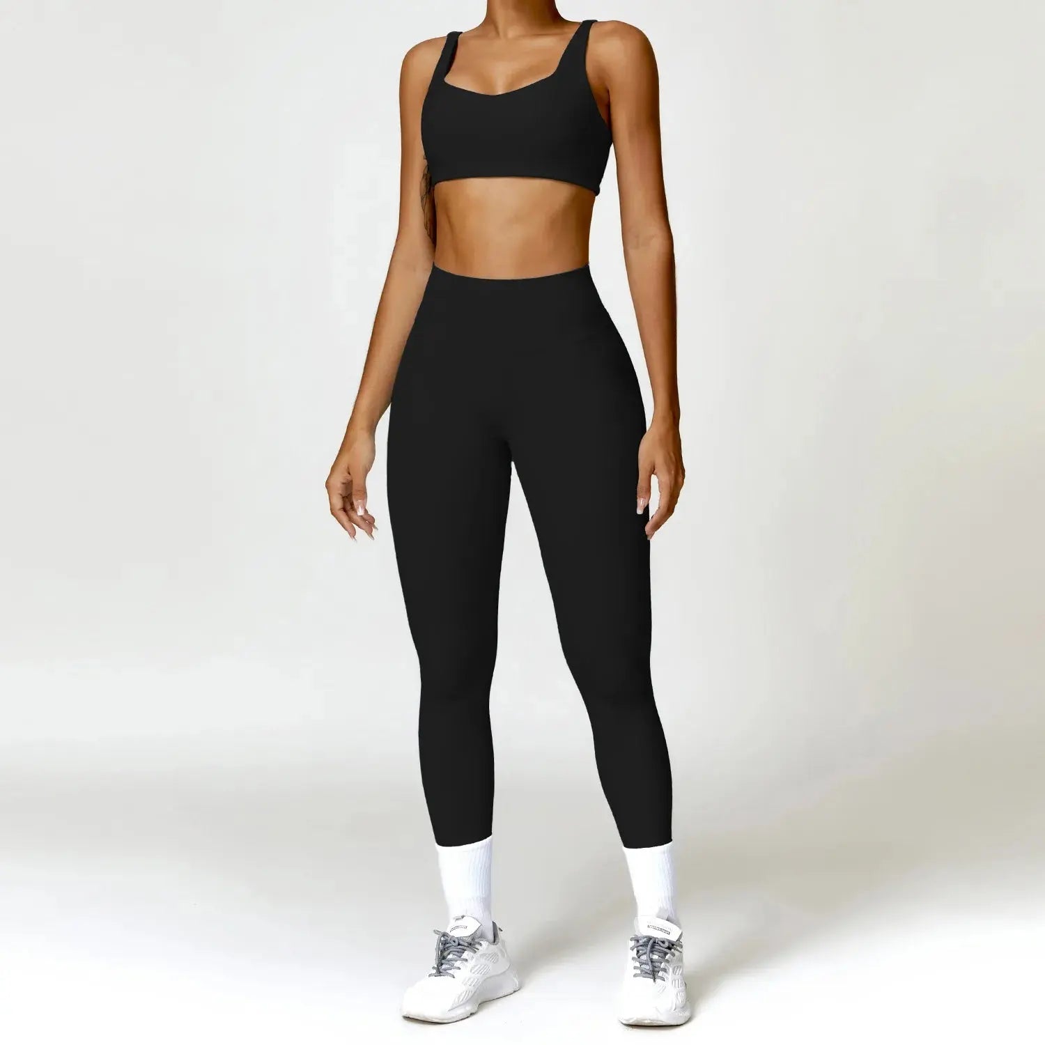Ensemble 2piece pour femme fitness legging manche longue/soutient gorge Harmonie