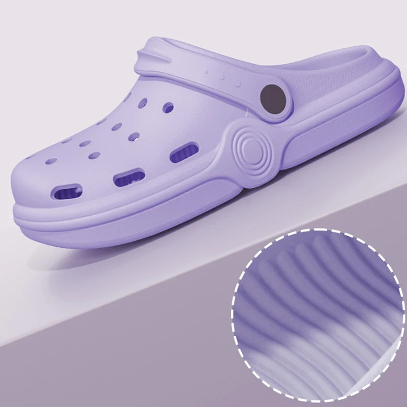 Dongdong chaussures femmes nouveau à la mode été semelle épaisse augmenter anti-dérapant mode travail plage Baotou sandales glissantes Harmonie Harmonie