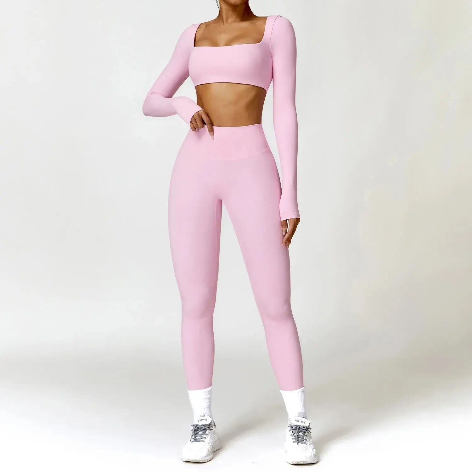 Ensemble 2piece pour femme fitness legging manche longue/soutient gorge Harmonie