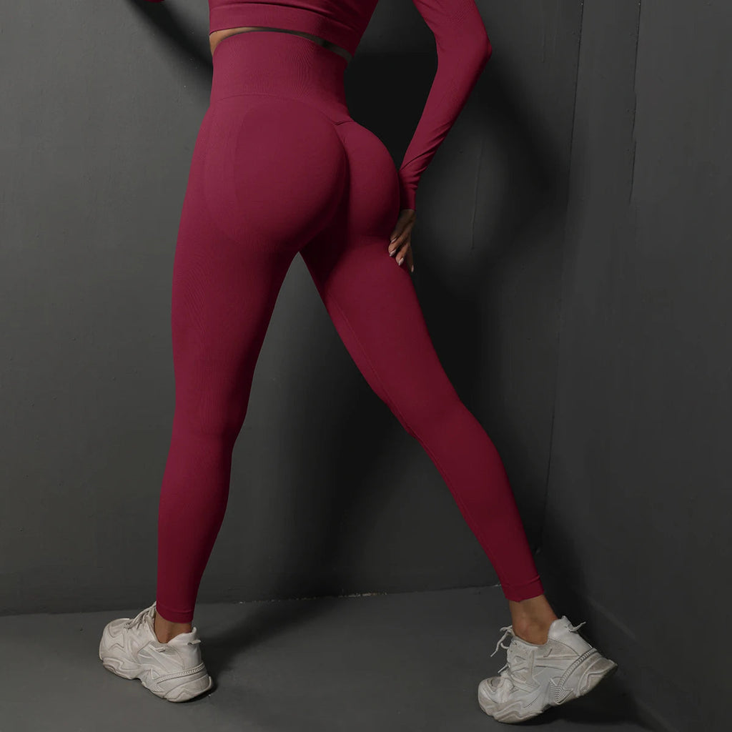 Leggings de Gym Femme – Sans Couture, Taille Haute, Effet Lifting Harmonie Harmonie