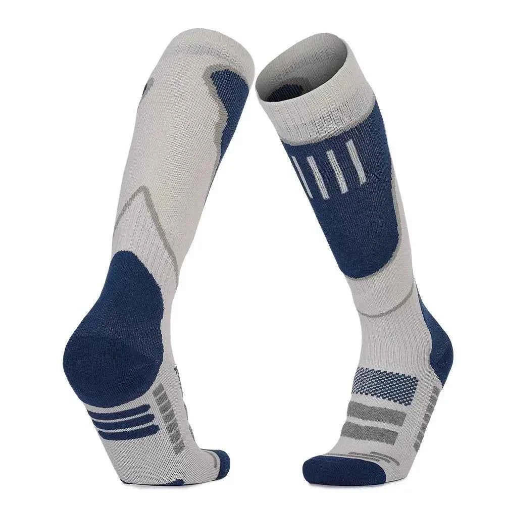 YANBIGUO 2 paires de chaussettes de Ski en laine, chaussettes chaudes thermiques jusqu'aux genoux pour temps froid pour le snowboard, la neige, l'hiver, la chasse