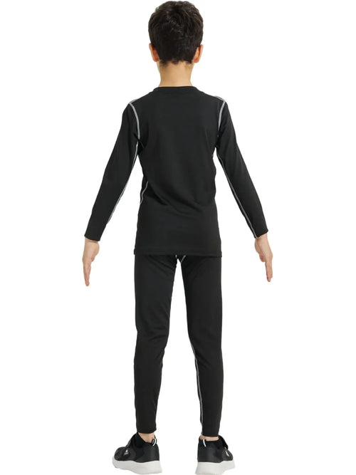 Combinaison de sport d'hiver pour enfants, sous - vêtements thermiques à séchage rapide, vêtements de Compression pour garçons et filles, pour basket - ball et Football - Harmonie