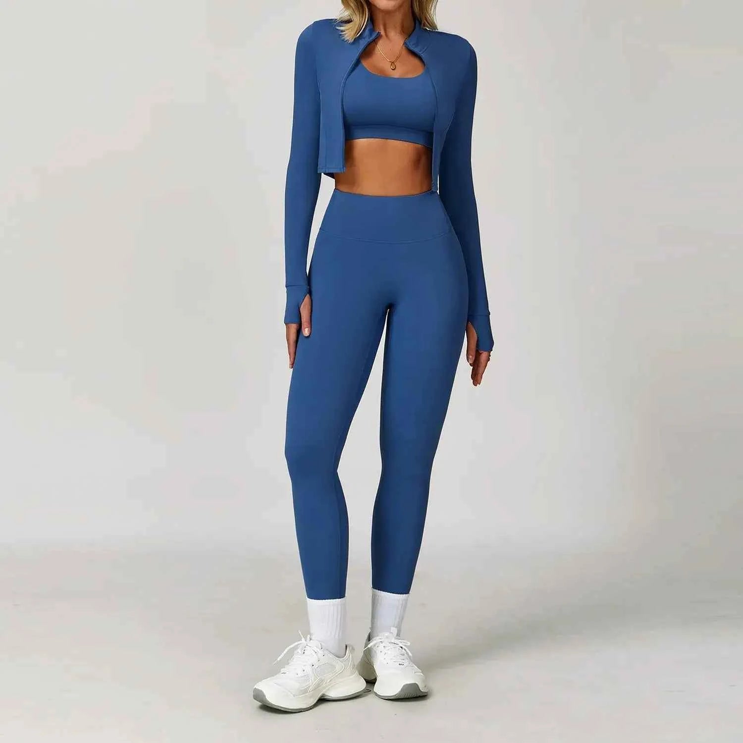 ensemble de sport femme 3 pièce manche longue.