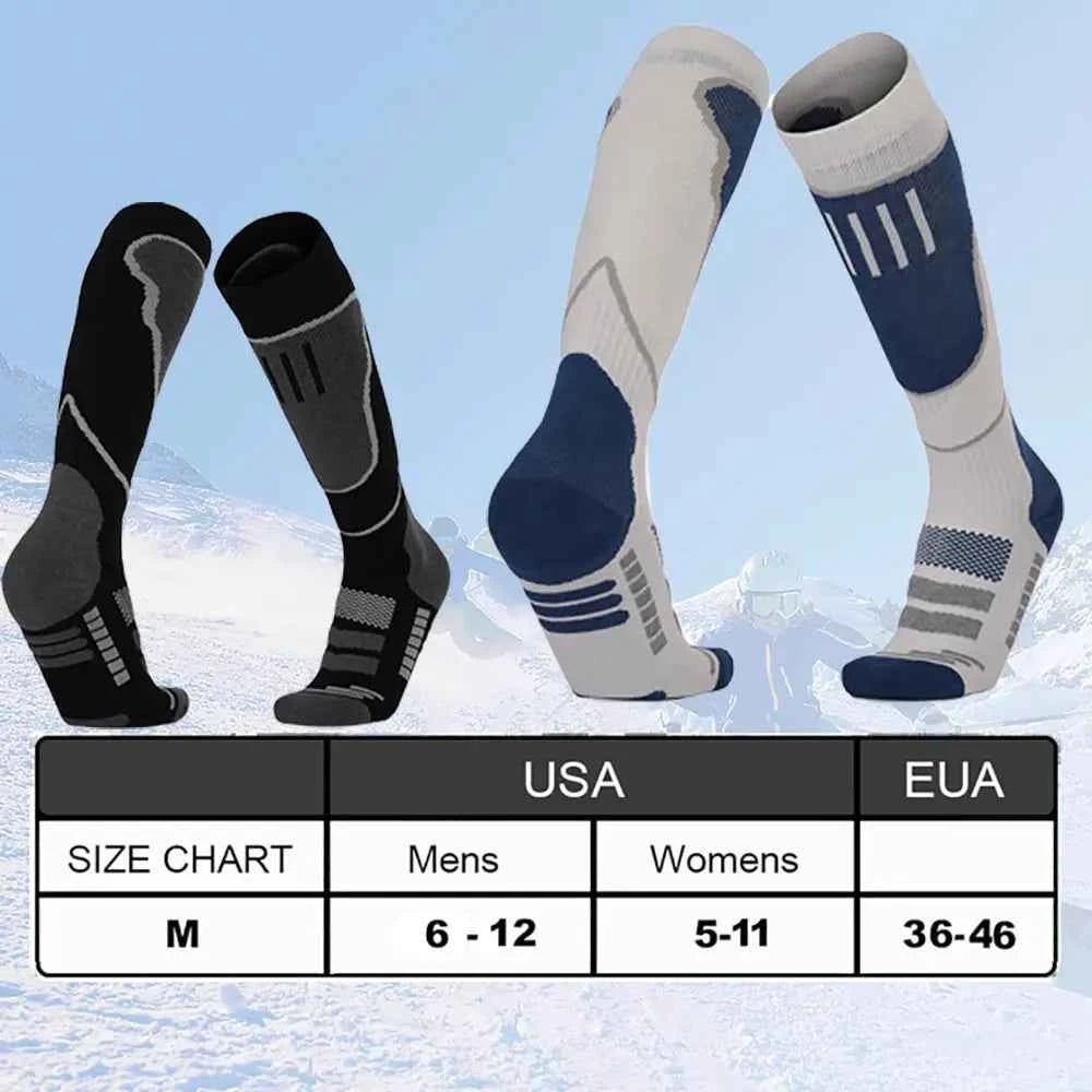 YANBIGUO 2 paires de chaussettes de Ski en laine, chaussettes chaudes thermiques jusqu'aux genoux pour temps froid pour le snowboard, la neige, l'hiver, la chasse - Harmonie