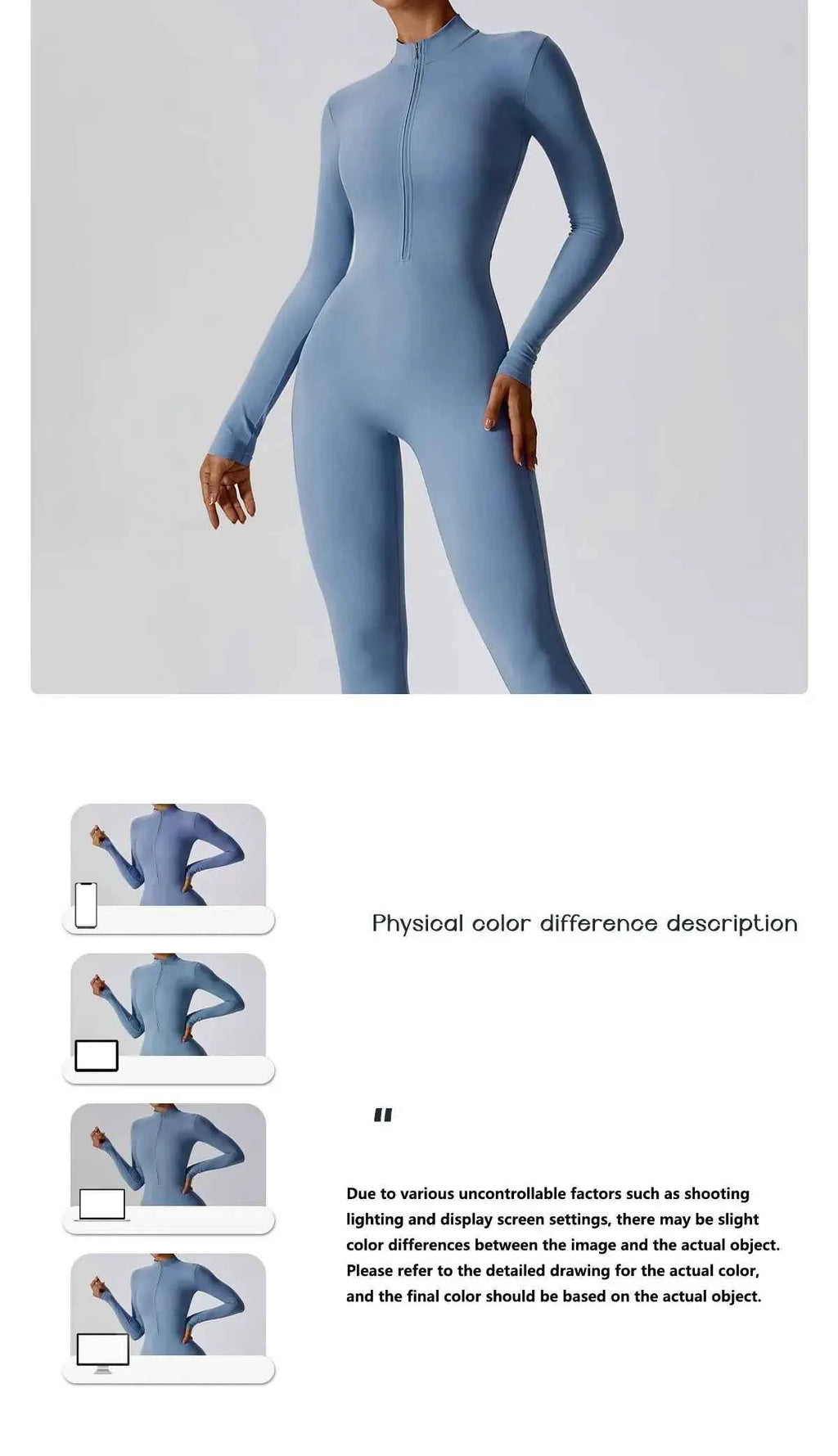 Combinaisons pour femmes, combinaison une pièce avec fermeture éclair, manches longues, ensemble de Yoga, vêtements d'entraînement Push Up, Fitness, body, vêtements de sport, survêtement - Harmonie