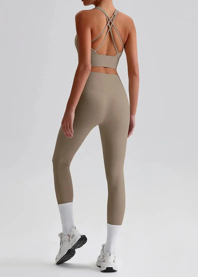 Ensemble Yoga Femme 2 Pièces - Brassière + Legging Harmonie